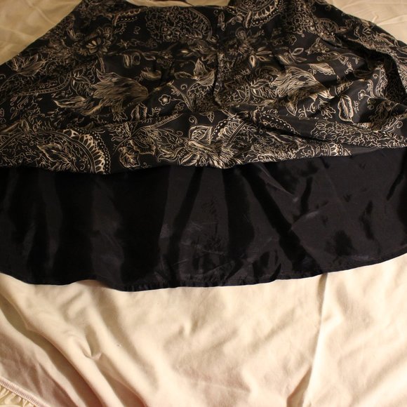 Black and White Silk Lined Esprit Skirt - Picture 2 of 4